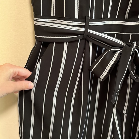 Banana Republic Factory Tailored Black and White Stripe Romper - Picture 4 of 15